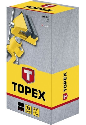 Topex Тиски, поворотні, алюмінієві, кут 45°, поворот 360°, 75мм, 0.85кг