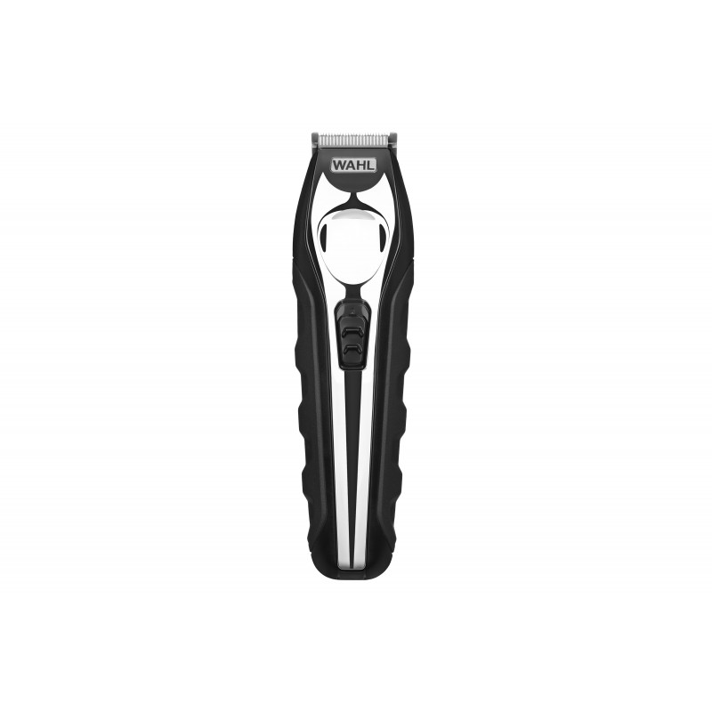 Moser Тример WAHL Ergonomic Total Grooming Kit, для бороди, вісів і тіла, акум., роторний мотор, насадок-13, сталь, чорно-сріблястий