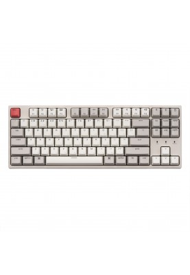 Keychron Клавіатура механічна C1 87Key, Gateron G pro Red, USB-A, EN/UKR, No Led, Сірий