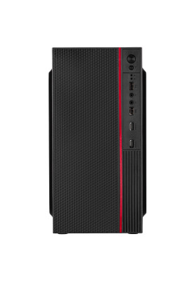 2E Корпус TeamX TMX03 з БЖ 2E ATX400W, 2xUSB2.0, 1x80мм, VGA 220мм, mATX, чорний