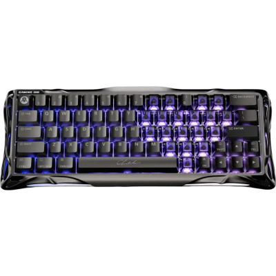GravaStar Клавіатура магнітна Mercury V60 Pro 60keys, GravaStar Blackcore, USB-A, 8k,RGB, Interstellar Silver