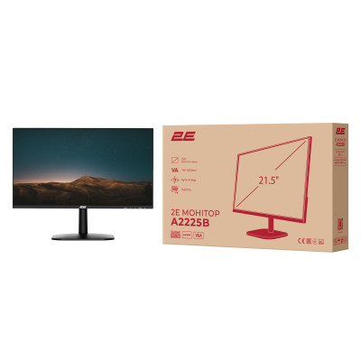 2E Монітор 2E 21.5" A2225B D-Sub, HDMI, VA, 100Hz 2E Монітор 2E 21.5" A2225B D-Sub, HDMI, VA, 100Hz