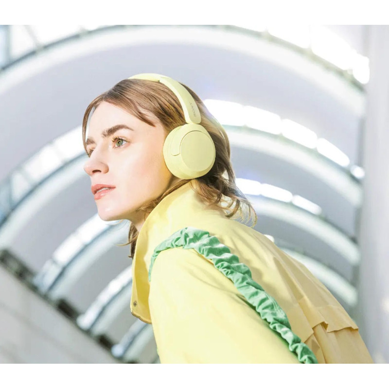 Sony Навушники On-ear WH-CH520 BT 5.2, SBC, AAC, Wireless, Mic, Жовтий