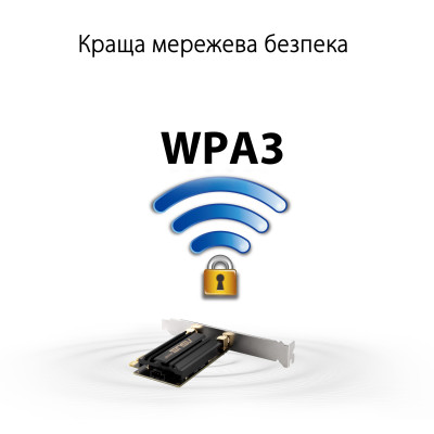 ASUS WiFi-адаптер PCE-AXE59BT Bluetooth 5.2 PCI Express WPA3 OFDMA MU-MIMO