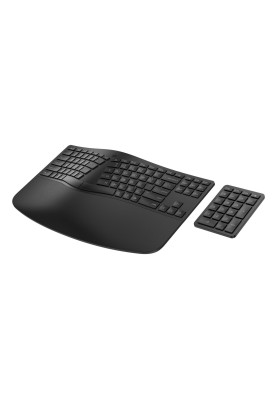 HP Клавіатура мембранна 960 BLK Ergonomic split-zone, 112key, BT, EN/UK, чорний