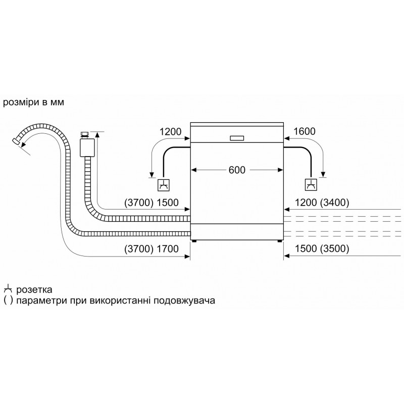 Bosch Вбудовувана посуд. машина Bosch SMD6ZDX40K - 60 см./3 короб/13 ком/8 пр/А+++