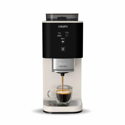 Krups Кавомашина Krups Coffee Crush, 1.8л, зерно, ОLED дисплей, авторецептів - 2, метал, чорно-бежевий