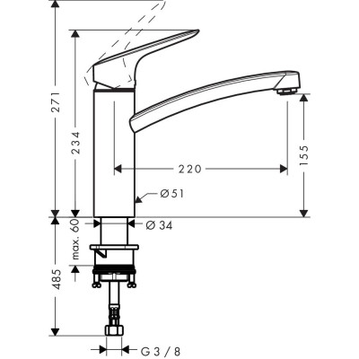 Hansgrohe Змішувач Logis для кухонної мийки 71832000