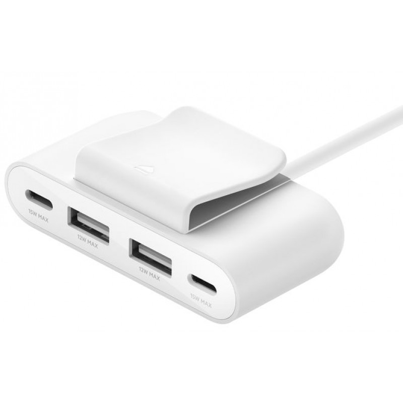 Belkin Адаптер 2хUSB-C/2хUSB-A, 2м, білий