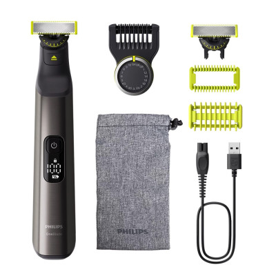 Philips Бритва електр. OneBlade Pro 360, Li-Ion, сух.+волог., індикатор заряду, м'який чохол, чорний