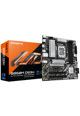 Gigabyte Материнська плата B860M DS3H s1851 B860 4xDDR5 M.2 HDMI DP mATX