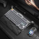 GravaStar Клавіатура механічна GravaStar Mercury K1 Pro 80keys, GravaStar x Kailh Speedy Mint, EN/UKR, BT/WL/USB, сірий