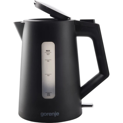Gorenje Електрочайник 1.7л, Strix контроль, чорний матовий