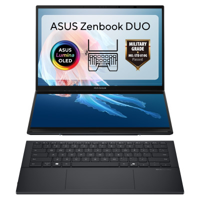 ASUS Ноутбук ASUS Zenbook Duo UX8406CA-QL046W 14" FHD Touch OLED, Intel Ultra 9 285H, 32GB, F1TB, UMA, Win11, Сірий