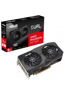 ASUS Відеокарта Radeon RX 7600 8GB GDDR6 DUAL OC V2 DUAL-RX7600-O8G-V2