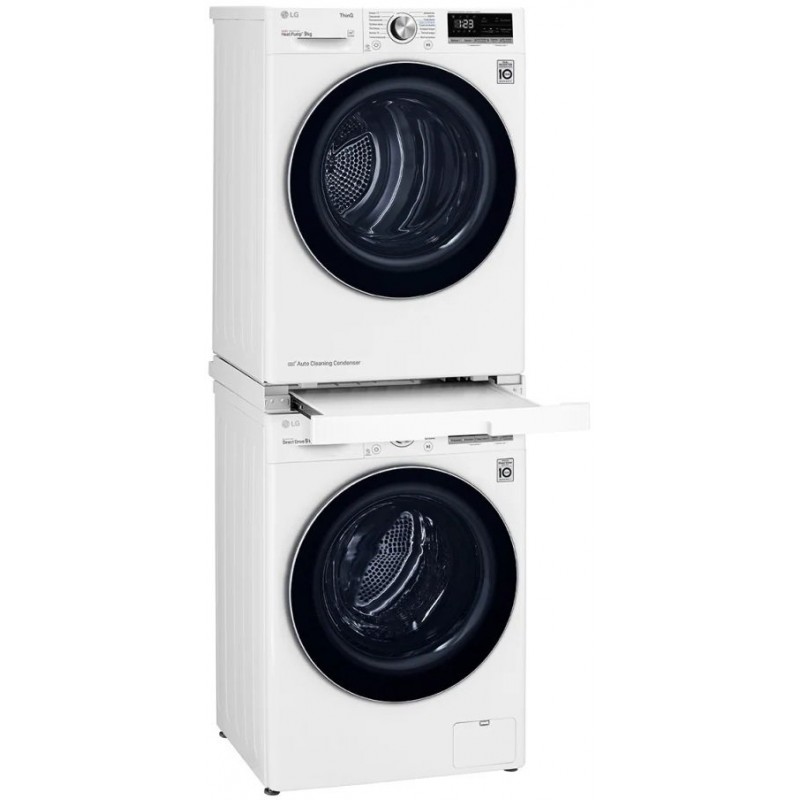 LG Комплект монтажний для з'єднання пральної машини з сушильною машиною, висувна полиця, білий