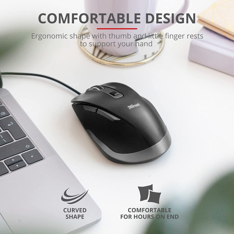 Trust Миша Fyda Comfortable ECO Black-GREY