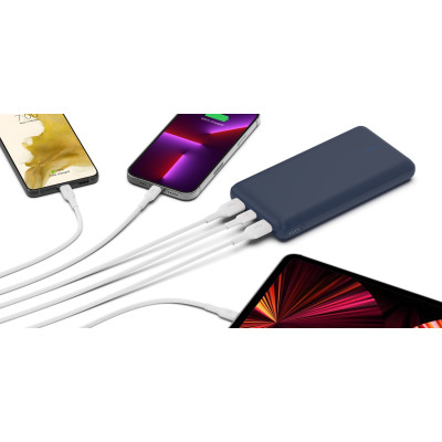 Belkin Акумулятор портативний літій-іонний Power Bank 20000мА·год, 15Вт, 2хUSB-A/USB-C, блакитний Belkin Акумулятор портативний літій-іонний Power Bank 20000мА·год, 15Вт, 2хUSB-A/USB-C, блакитний