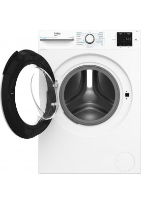 Beko Пральна машина фронтальна, 8кг, 1000, A+++ (-10%), 55см, дисплей, інвертор, ПАР, білий