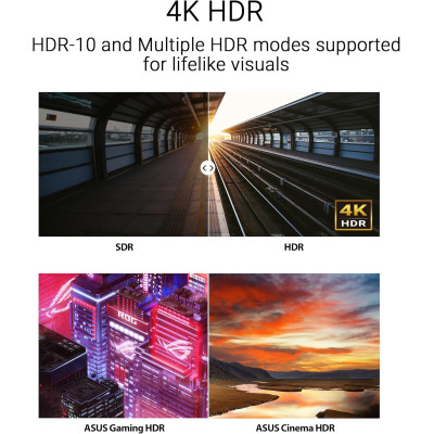 ASUS Монітор 27" VY27UQ 2xHDMI, DP, MM, IPS, 3840x2160, sRGB 99%, AdaptiveSync, HDR10