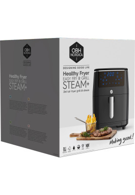 Tefal Мультипіч OBH Nordica Easy Fry&Steam Black, 17000Вт, чаша-6.5л, сенсорне управління, від 80°C до 200°C, пластик, чорний