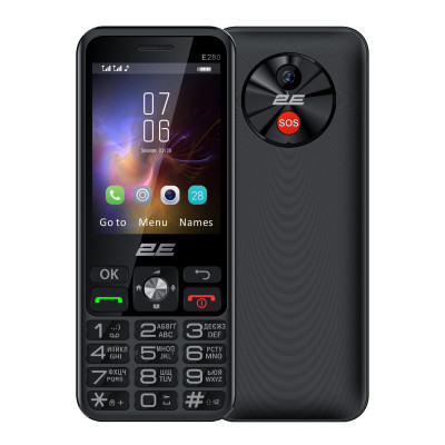 2E Мобільний телефон E280 2025 2.8" 2SIM, 1500мА•рік, чорний