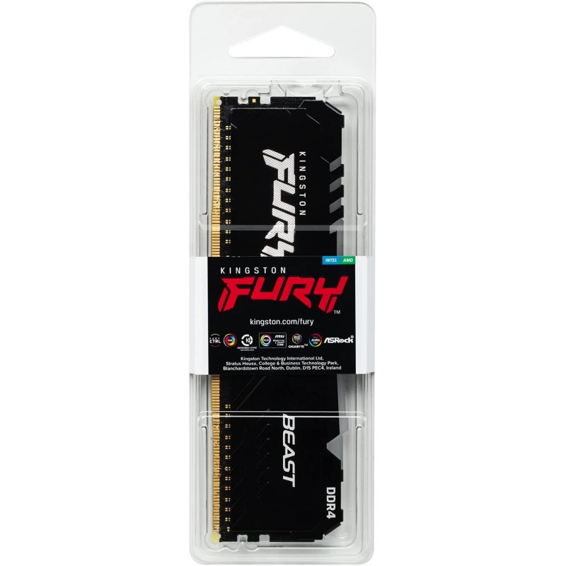 Kingston Пам'ять ПК DDR4 16GB KIT (8GBx2) 3600 FURY Beast RGB