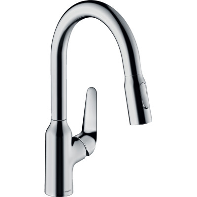 Hansgrohe Змішувач для кухні Focus M42, довж.виливу - 224мм, витяжний, 1важіль, KM180, хром