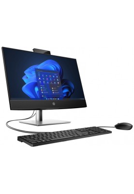 HP Комп'ютер персональний моноблок ProOne 440-G9 23.8" FHD IPS AG, Intel i5-12400T, 8GB, F256GB, UMA, WiFi, кл+м, DOS,чорний