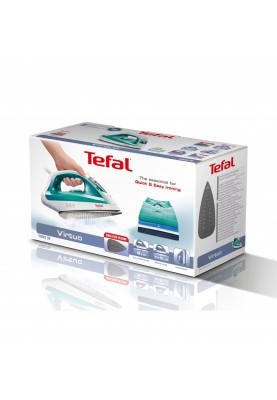 Tefal Праска Virtuo, 1800Вт, 200мл, паровий удар -80гр, постійна пара - 24гр, керам. підошва, біло-бірюзовий