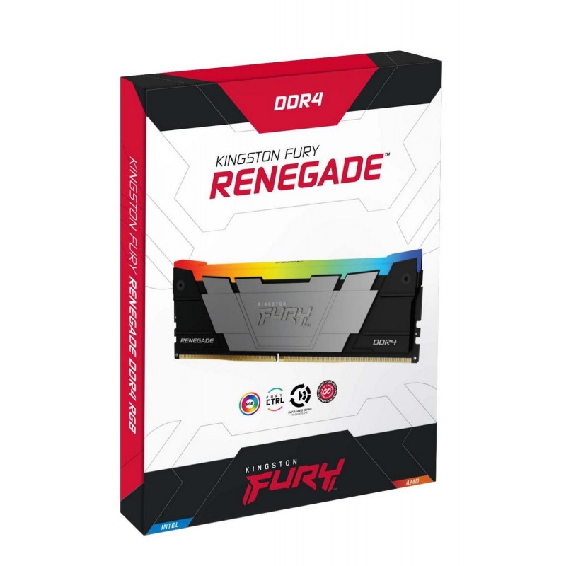 Kingston Пам'ять ПК DDR4 64GB KIT (32GBx2) 3200 FURY Renegade RGB