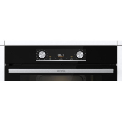 Gorenje Духовий шафа електричний, 77л, A, дисплей, ф-я без додавання жиру, чорний