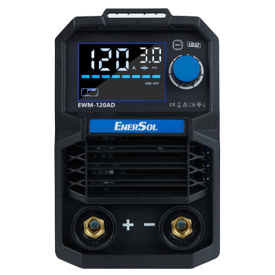 EnerSol Зварювальний апарат інверторний EWM-120AD 20-120А 5.1кВт 160-260В 2.8кг