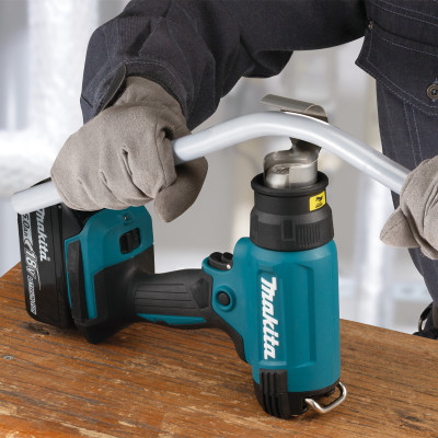 Makita Фен будівельний DHG180ZK акумуляторний, 18В, 550°C, 200 л/хв, SOLO