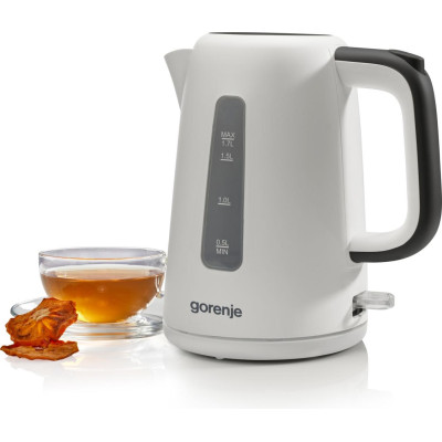 Gorenje Електрочайник 1.7л, Strix контроль, пластик, білий