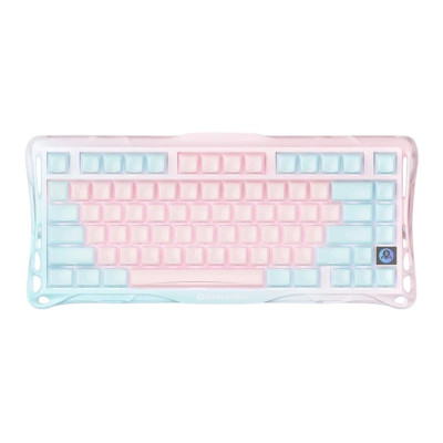 GravaStar Клавіатура механічна GravaStar Mercury K1 Lite 80keys, GravaStar x BSUN Grey, BT/WL/USB, Lumen Rose