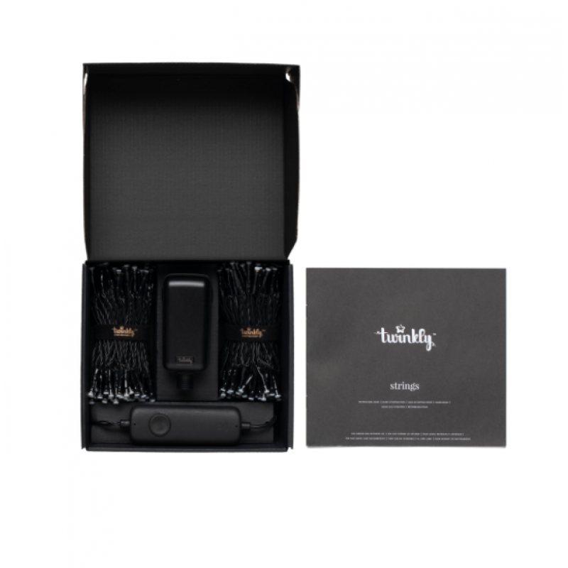 Twinkly Smart LED Гірлянда Twinkly Strings RGBW 400, Gen II, IP44, довжина 32м, кабель чорний