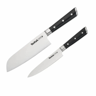Tefal Набір ножів Ice Force, 2шт, нержавіюча сталь, пластик, чорний