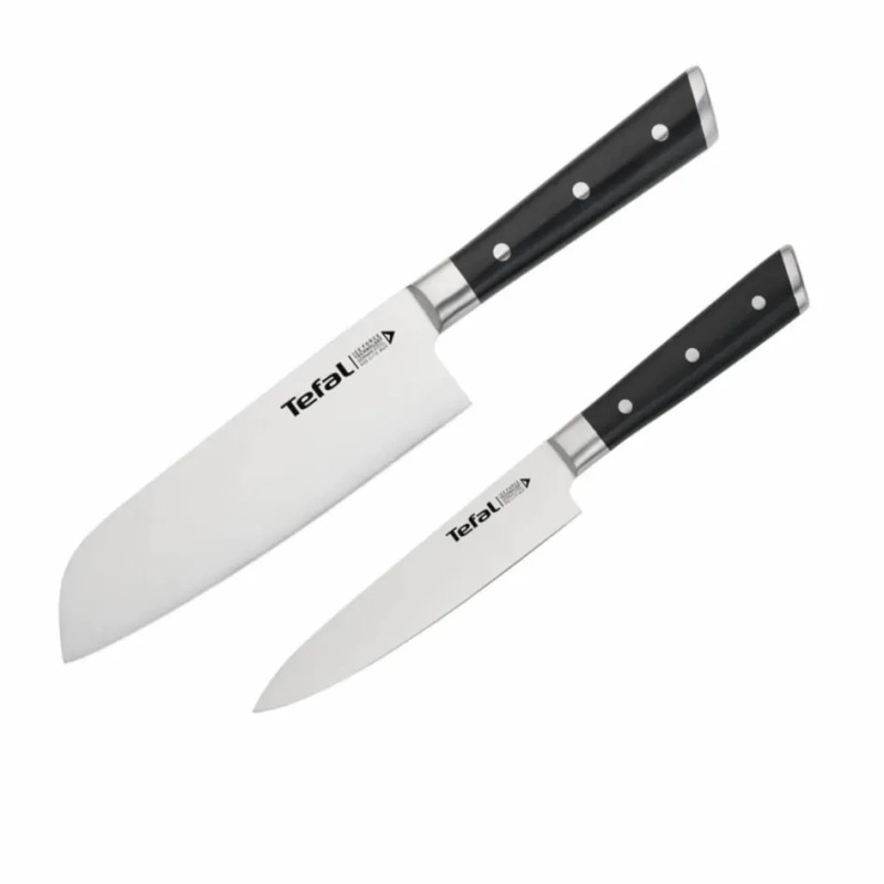 Tefal Набір ножів Ice Force, 2шт, нержавіюча сталь, пластик, чорний