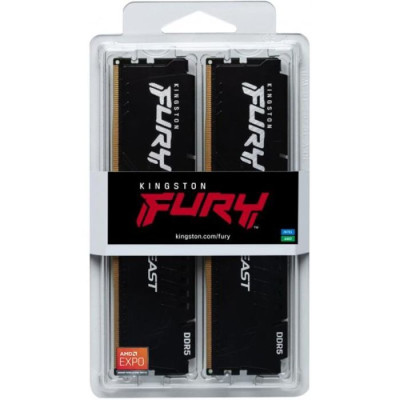 Kingston Пам'ять ПК DDR5 64GB KIT (32GBx2) 5600 FURY Beast