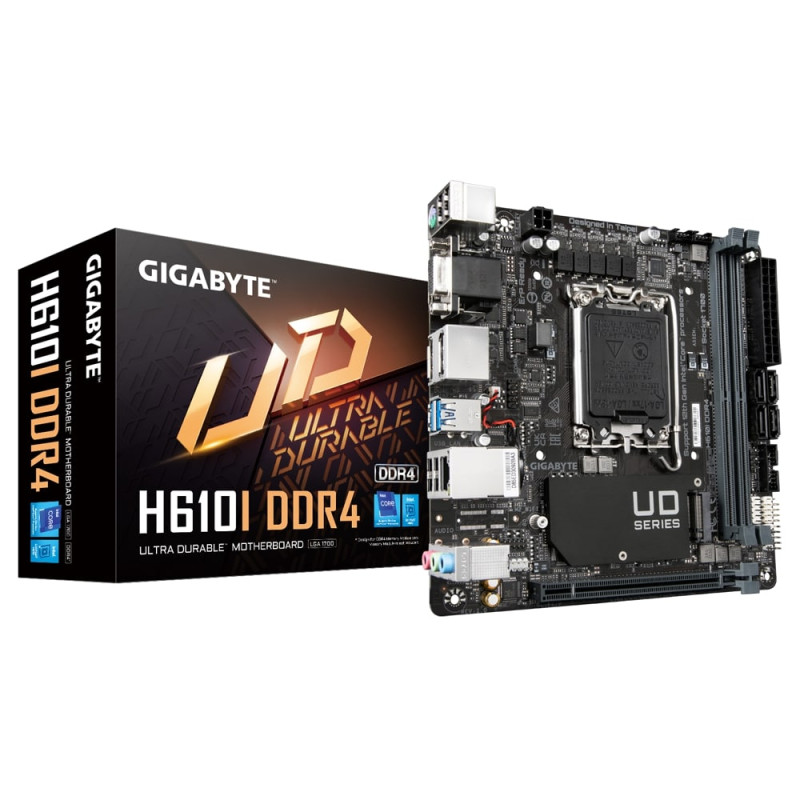Gigabyte Материнська плата H610I s1700 H610 2xDDR5 M.2 HDMI D-Sub ATX
