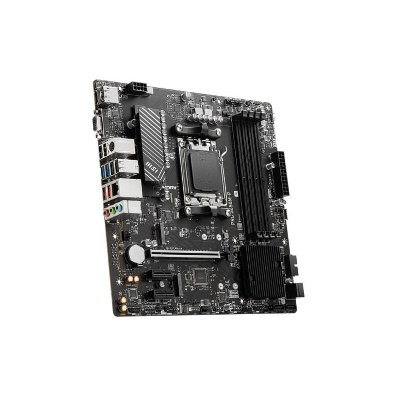 MSI Материнcька плата PRO B650M-P sAM5 B650 4xDDR5 HDMI DP D-sub mATX
