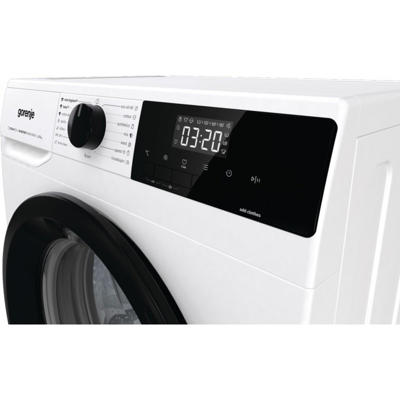 Gorenje Пральна машина фронтальна, 7кг, 1200, A+++, 43,5см, дисплей, пара, інвертор, білий