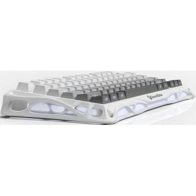GravaStar Клавіатура механічна Mercury K1 80keys, GravaStar x Kailh Cheery Pink, EN/UKR, BT/WL/USB, білий
