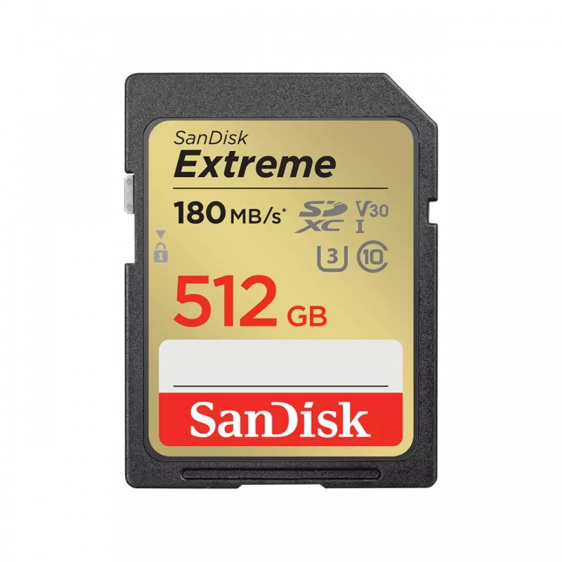 SanDisk Карта пам'яті SD 512GB C10 UHS-I U3 R180/W130MB/s Extreme V30