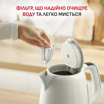Tefal Електрочайник Tefal Soleil+ 1.7л, Strix, пластик, бежевий Tefal Електрочайник Tefal Soleil+ 1.7л, Strix, пластик, бежевий