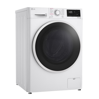 LG Пральна машина фронтальна, 8,5кг, 1200, A+++, 48см, дисплей, пара, інвертор, білий