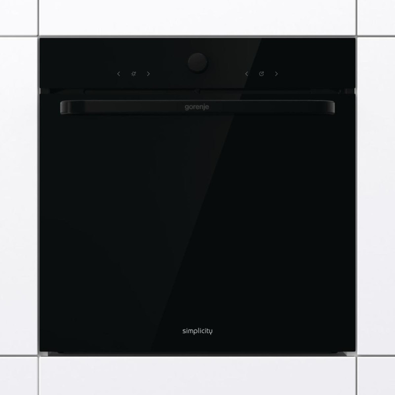 Gorenje Духова шафа електрична, 77л, A, пара, дисплей, макс.темпер.-300, чорний