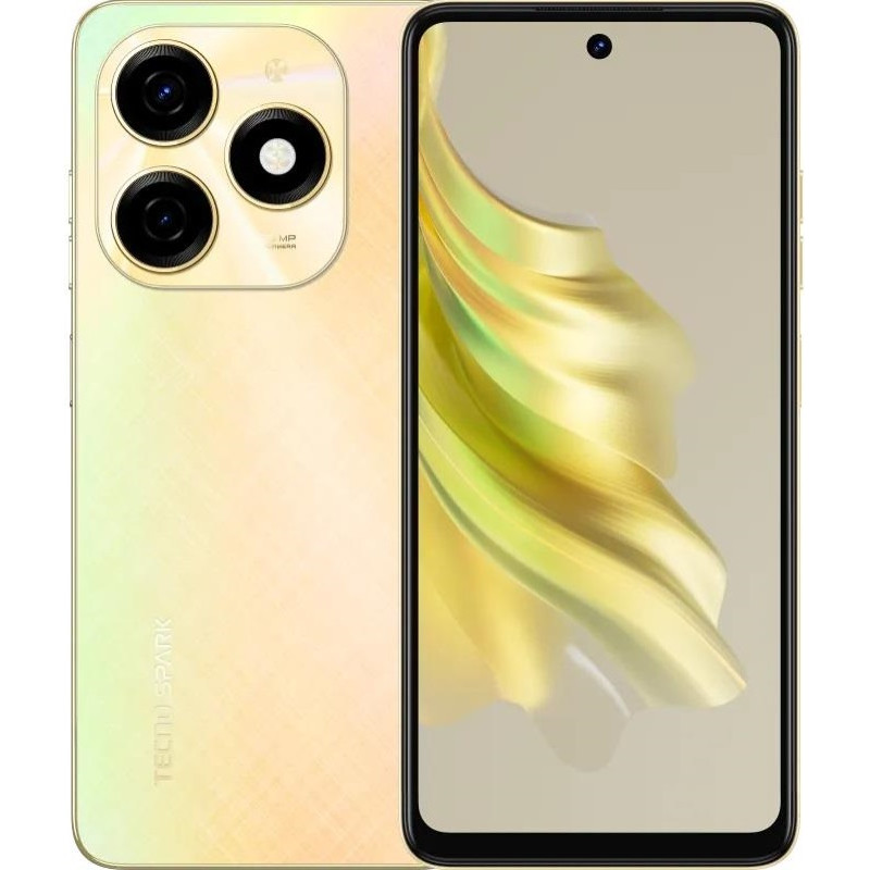 TECNO Смартфон Spark 20 (KJ5n) 6.56" 8/256ГБ, 2SIM, 5000мА•год, Neon Gold