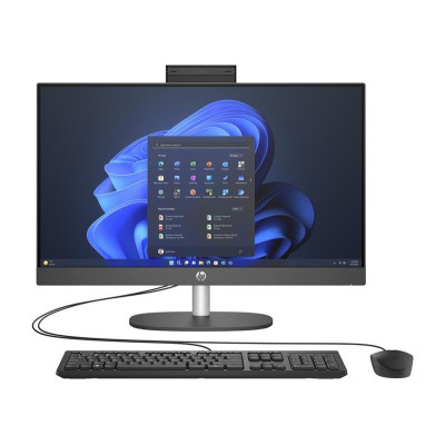 HP Комп'ютер персональний моноблок 240-G10 23.8" FHD IPS AG, Intel i5-1335U, 8GB, F512GB, UMA, WiFi, кл+м, 3р, DOS, чорний